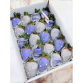 20pcs Purple Marble Chocolate Strawberries Gift Box (Custom Wording)